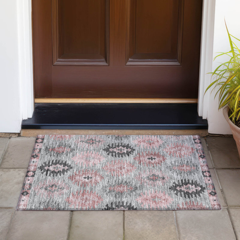 Chayden Washable Southwestern Indoor / Outdoor Rug, Rectangle 1'8" x 2'6"