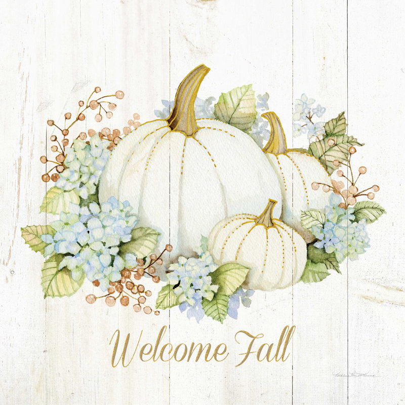 Autumn Elegance I Gold Welcome Fall, H 30 po x l 30 po