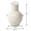 Approx. 10" High Off Whtie Ceramic Vase with Two Decorative Hooks