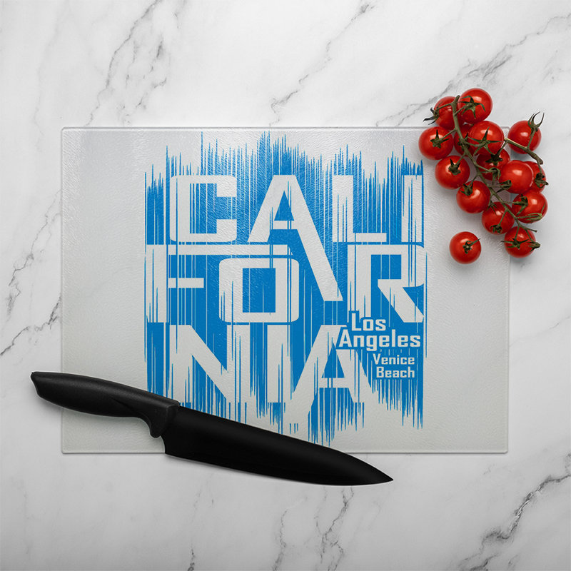 California Venice Beach Glass Chopping Board