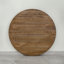 Abi Oak Round Wood Top Dining Table with Steel Base-1672936803