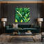 "Watercolor Botanical 58", art mural sur toile verte