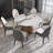 7 - Piece Modern Round Sintered Stone Dining Set with Pedestal Base-2099820993-2099820992