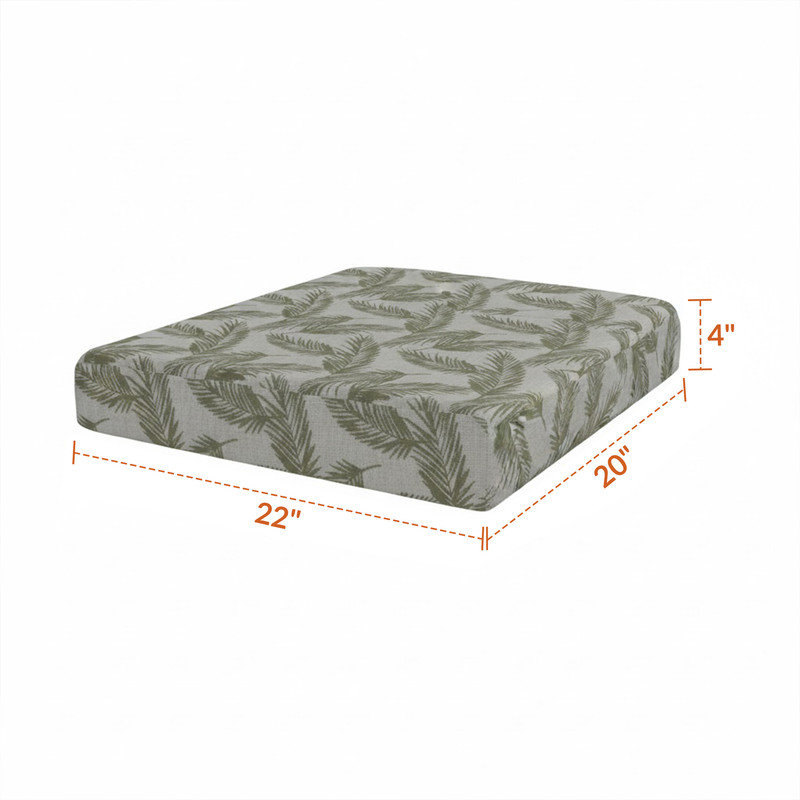 Coussin de remplacement pour repose-pieds d'extérieur Sunbrella, Mousse florale de La Havane