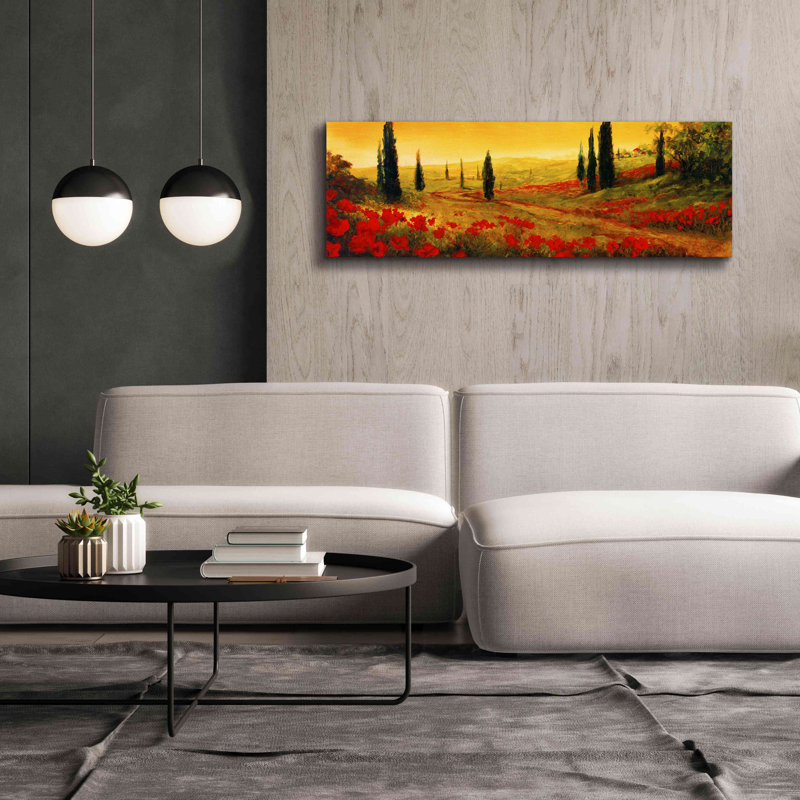 Panneau Toscano I par Art Fronckowiak - peinture panoramique sur toile tendue