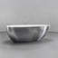 Vast Studio Textured Concrete Metallic Freestanding Oval Bathtub – Solid Surface Deep Soaking Tub with Dual-Tone Interior & Exterior, Sculpted Modern Luxury Finish-536358440