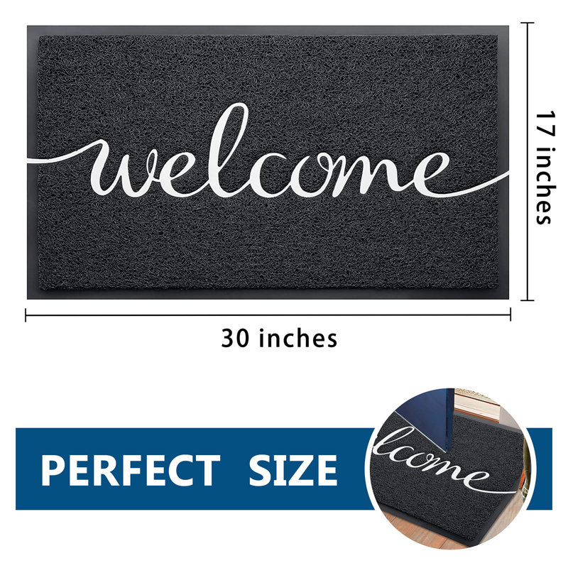 Non Slip Outdoor Doormat Front Door Welcome Mat, 17" W x 30" L