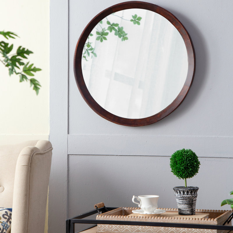 Miroir mural Mango, Marron foncé