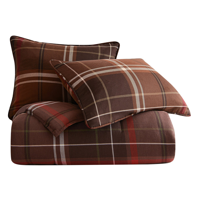 Ensemble d'édredon rustique Jackson Brown, Édredon double et 2 taies décoratives