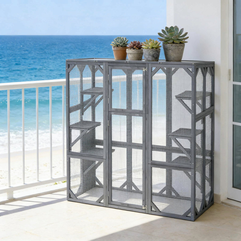 Pet Enclosure,Large Wooden Catio