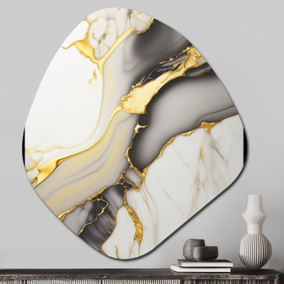 Attenrode - Abstract Marble Nebula Shape Assymterical Metal Wall Art