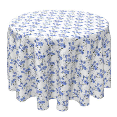 Fabric Textile Products, Inc. Round Tablecloth, 100% Cotton, 60 Round", Wild Flower Garden