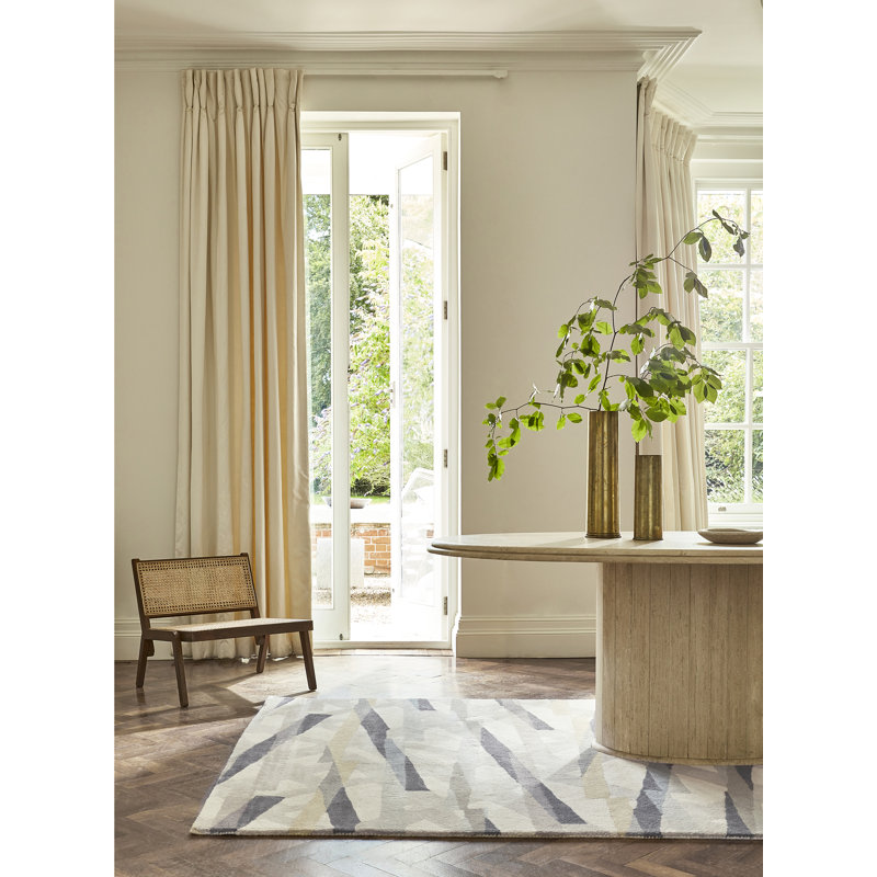 Diffinity Hand Woven Wool Abstract Area Rug, Rectangle 4'7" x 6'7"
