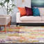 Tapis abstrait or / rose / sauge Enyeart-1988082202