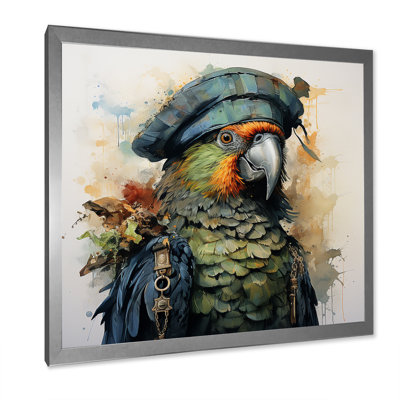 Pirates Parrot Feathered Buccaneer II - Pirate Wall Art
