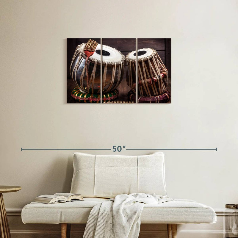Abarca Tabla Drums And Bells, 20" H x 33" W