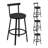 Bar Stools Set Of 4 Round Kitchen Stools With Backrest Metal Frame Footrest Counter Stool 150 Kg Load Capacity For Bar Kitchen Island Dining Room-2031289840