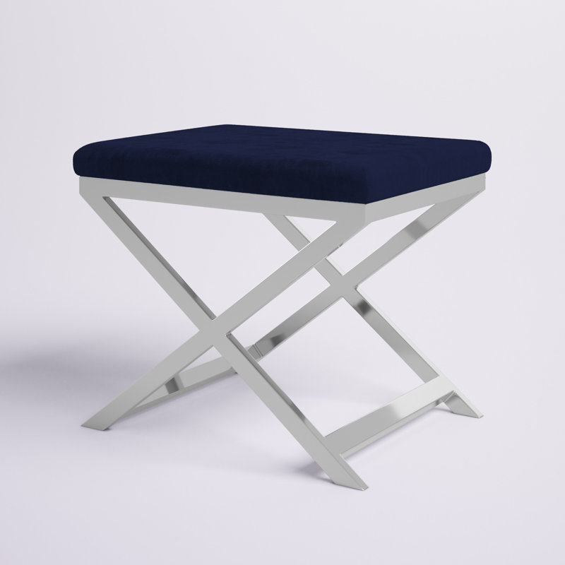 Tabouret d'appoint Axel, Marine, Argent argent