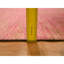 Tapis oriental rose 7 pi 9 po x 10 pi, soie sari, motif moderne, noué à la main, doux au toucher