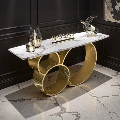 Italian-style luxury marble console table