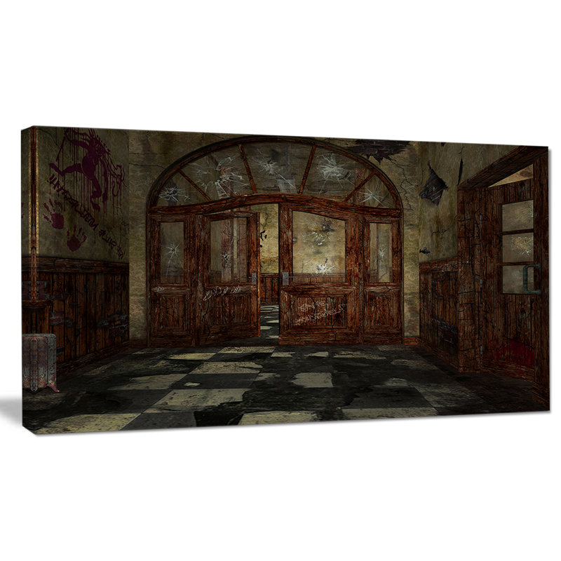Abandonné intérieur, impression sur toile tendue, H 20 po x l 40 po x P 1po