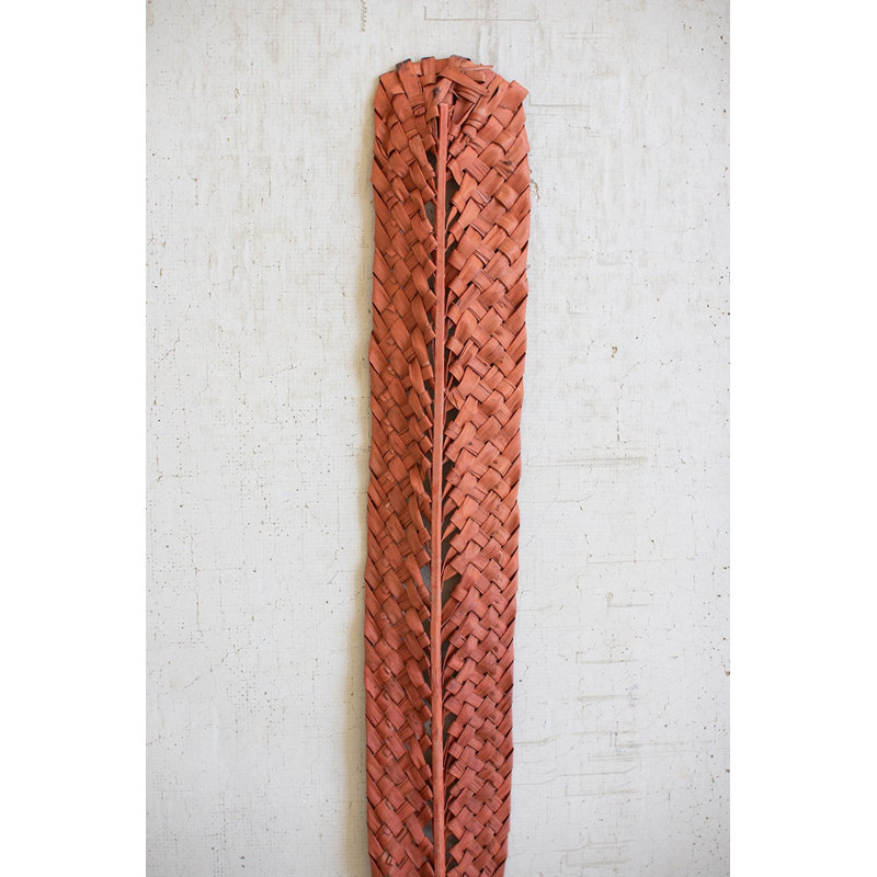  Natural Coral Woven Kejur Leaf Stem – Handcrafted 48" Home Décor, Set Of 12