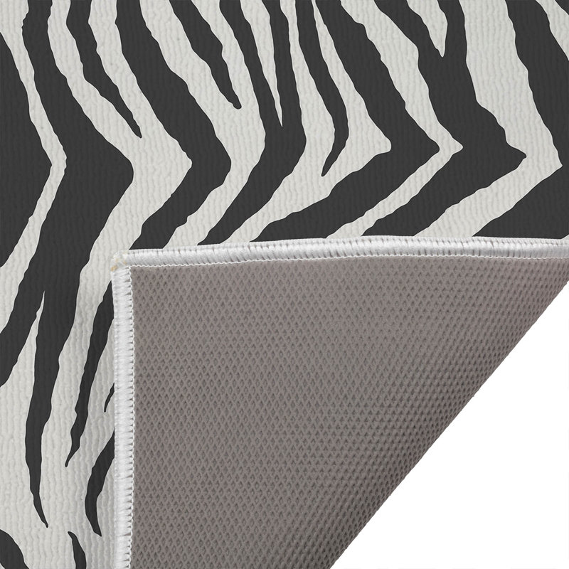 Paillasson Zebra, Ivoire, gris anthracite, L 24 po x L 17 po