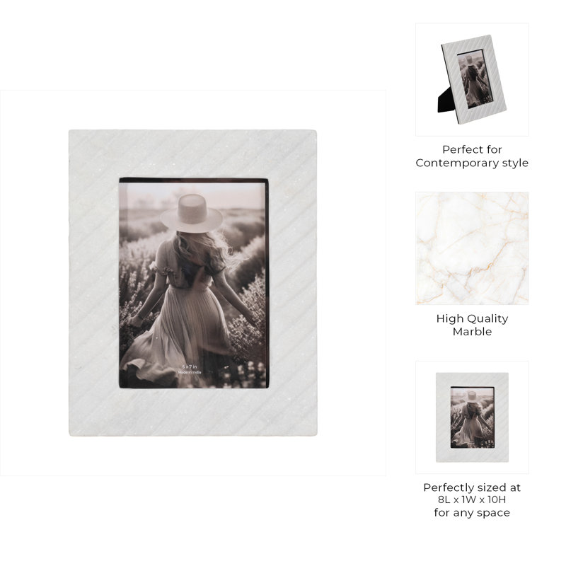 Genuine Marble Single Picture Frame, 8" W x 10" H