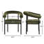 Chaise rembourrée moderne avec accoudoirs courbés-19420281