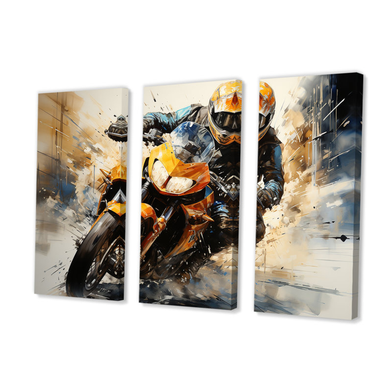 "Speedy", ensemble d'art sur toile, H 28 po x l 36 po x P 1 po