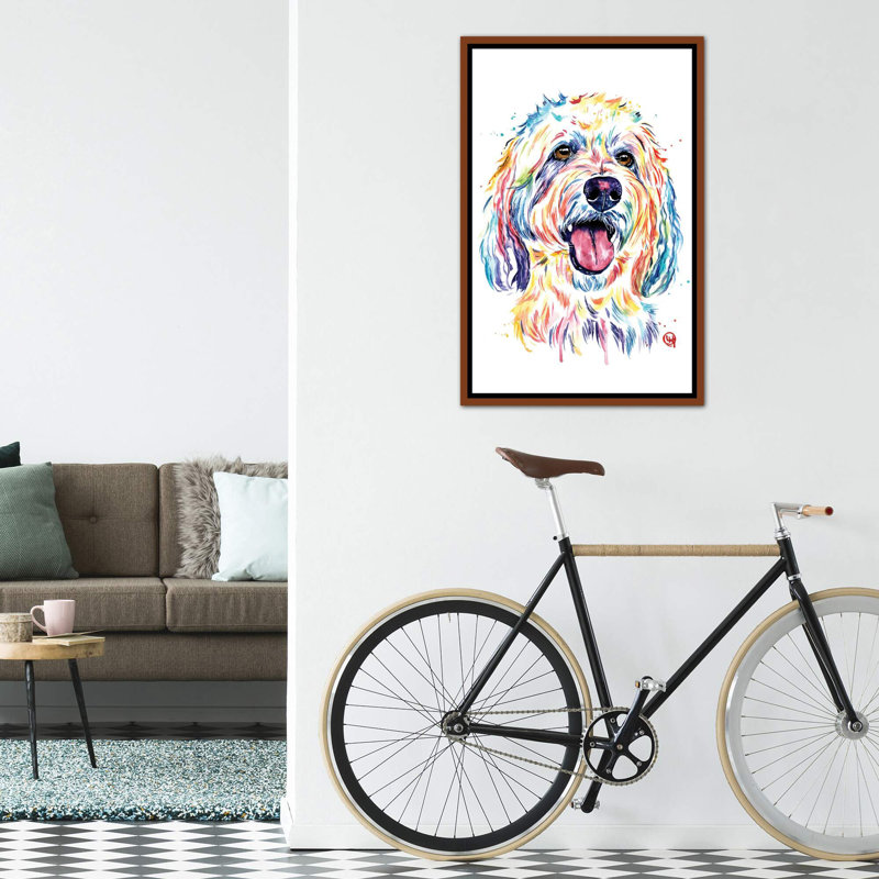 Goldendoodle - Charlie par Lisa Whitehouse - impression d'art graphique, Pas de tapis, H 40 po x l 26 po x P 1,5 po