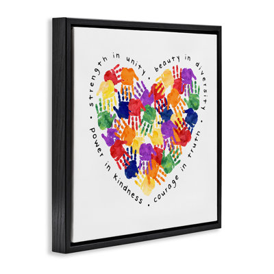 Strength In Unity Handprint Heart