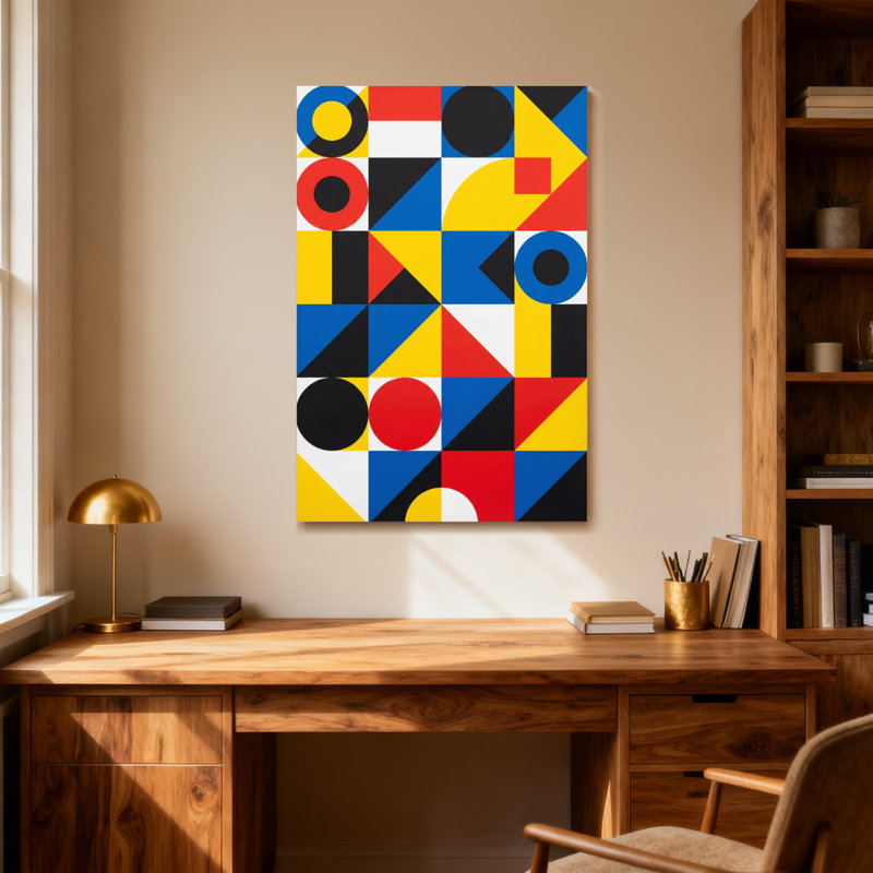 Formes géométriques abstraites, motif abstrait coloré