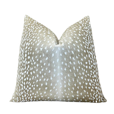 Housse de coussin en lin antilope