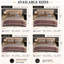 Bliss Complete Bedding Set Brown Stripe Duvet Cover Fitted Sheet With Matching Pillow Case-119317739