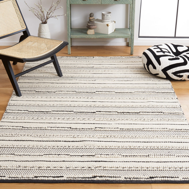 Tapis noir / ivoire Judsonia 281, Rectangle 6 pi x 9 pi