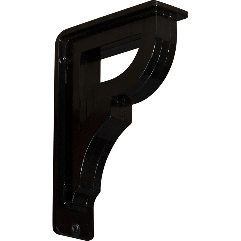 2"W x 5 1/2"D x 8"H Bradford Wrought Iron Bracket, (Triple center brace) (4-Pack), 2" x 8"