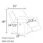 Fauteuil inclinable manuel moderne en similicuir 35 po avec accoudoirs et dossier rembourrés - 35 po-586903002