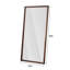 Miroir de plancher 70 po x 32 po avec cadre en bois artificiel, conception élégante et durabilité, un incontournable pour les chambres à coucher, les magasins de vêtements et les salons