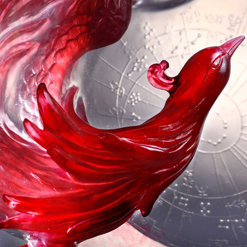 Directional Clarity Vermillion Bird Figurine