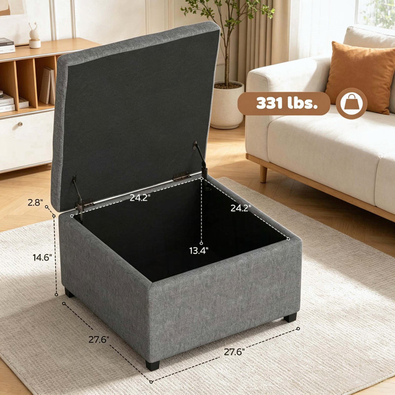 Vintage Style Storage Bench with Button-Tufted Design