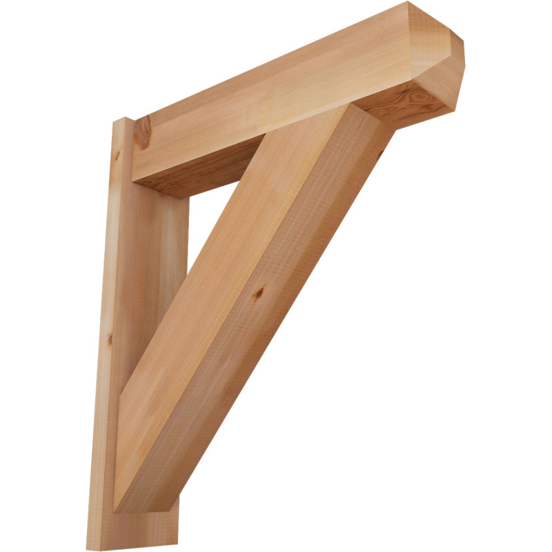 Artisan traditionnel en bois rustique, Cèdre rouge occidental l 7 1/2 po (lisse), P 30 po x H 34 po