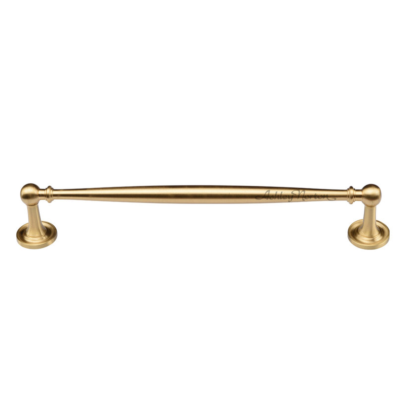 Rhode Cabinet 8" Center to Center Bar Pull, Satin Brass, 10"