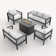 7-Person Sofa Seating Group With Fire Pit Table