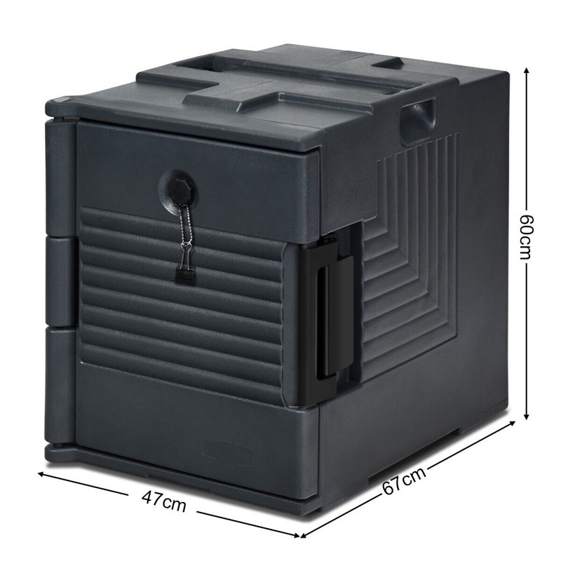 Portable Insulated Food Pan Carrier 90L, Black