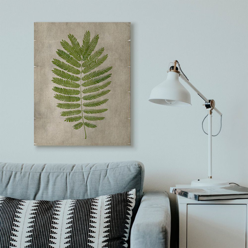 « plante parchemin green », impression, H 30 po x l 40 po, Toile tendue