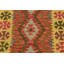 Tapis de zone en laine vert/beige/rouge 3 pi 4 po x 6 pi 6 po one-of-kind à la main noué la Doorfield