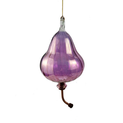 Hummingbird Feeder - Ribbed Teardrop - Purple
