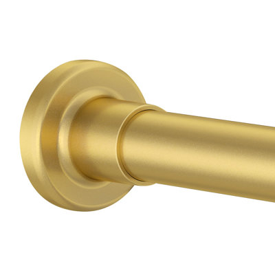 Tringle de rideau de douche réglable 32 "à 80", tringle à rideau de douche à tension sans perçage en acier inoxydable antirouille pour salle de bain RV, or