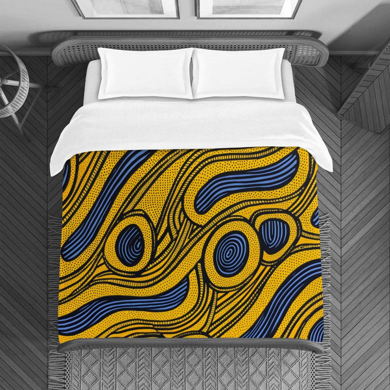 Funky Polyester Abstract Duvet Cover, Twin Duvet Cover
